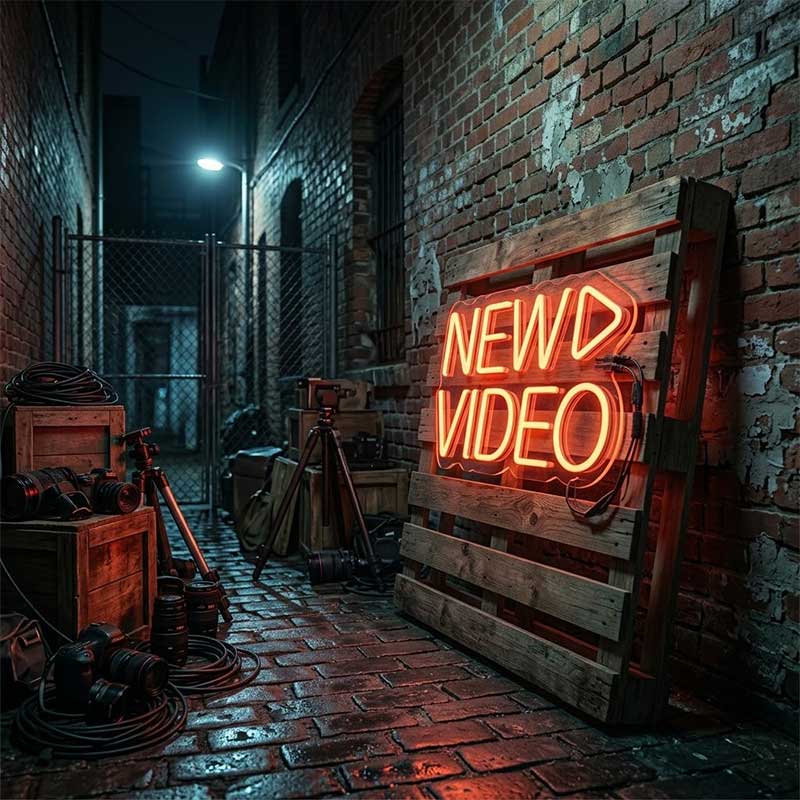 New Video – YouTube Upload Neon 3