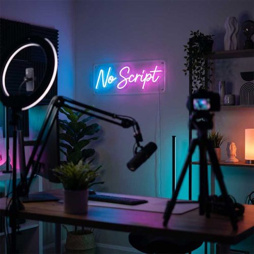 No Script – Unscripted Content Sign