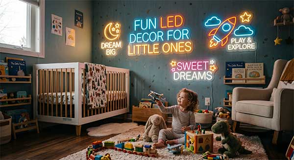 Nursery and Kids Room Neon Signs: Safe, Fun LED Decor for Little Ones
