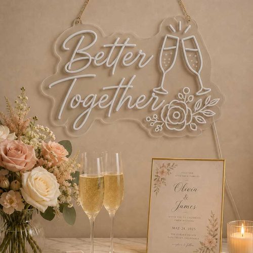“Olivia & Fames” Better Together – Wedding Neon Sign