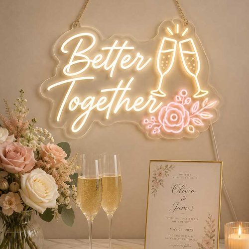 “Olivia & Fames” Better Together – Wedding Neon Sign