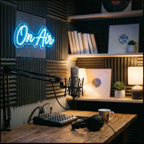 On Air – Podcast Recording Sign for Podcasters & Radio Hosts