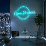 Open 24 Hours Neon Sign – LED Business Light 3