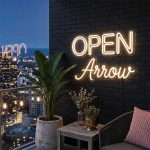 OPEN Arrow Neon Sign – Directional LED Window Light 3
