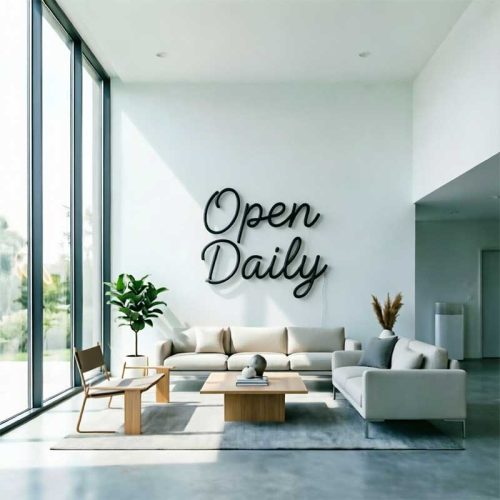 Open Daily Neon Sign – LED Storefront Light