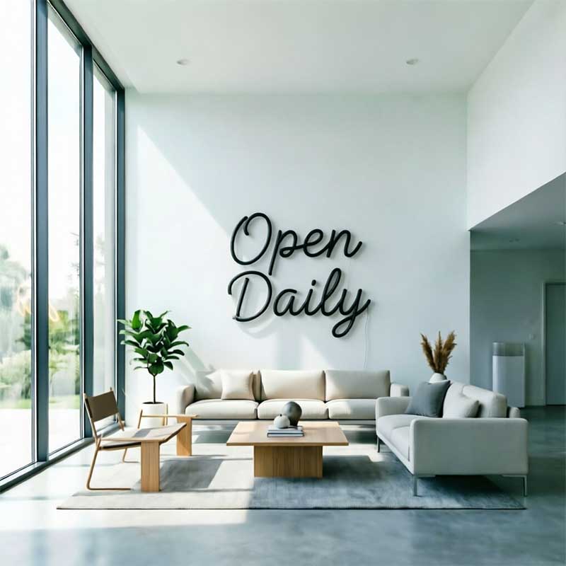 Open Daily Neon Sign – LED Storefront Light 2