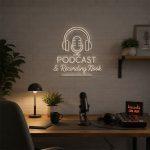 Podcast Recording Nook Neon Sign – Soft Glow