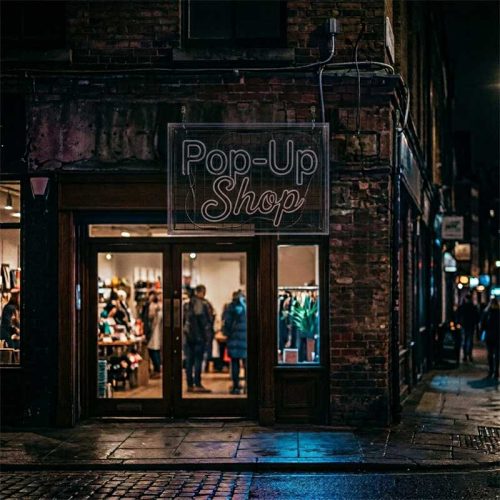 Pop-Up Shop Neon Sign – LED Temporary Retail Light