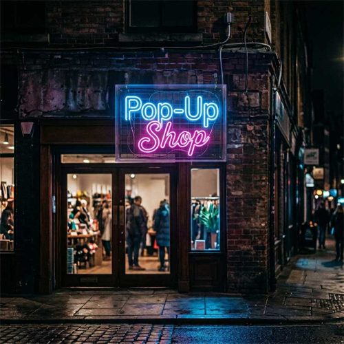 Pop-Up Shop Neon Sign – LED Temporary Retail Light