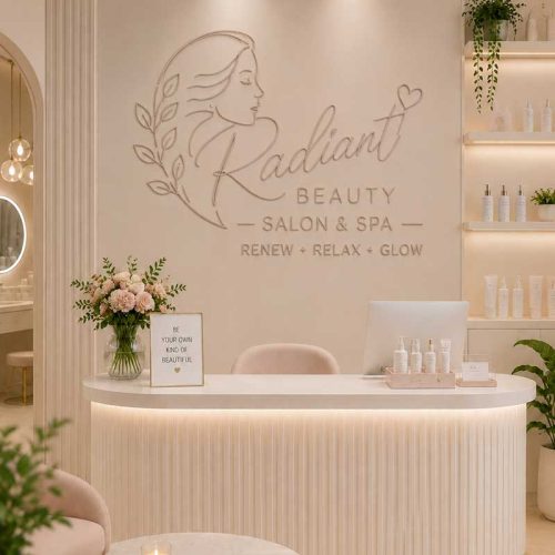 Radiant Glow Neon Sign – Elevate Your Salon & Spa Sanctuary