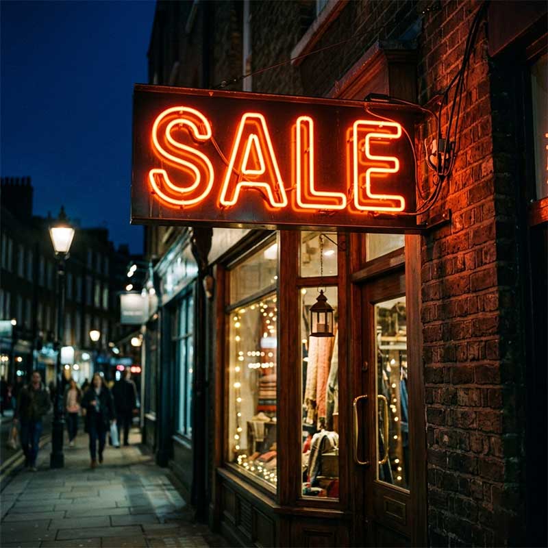 SALE Neon Sign – LED Retail Promotion Light