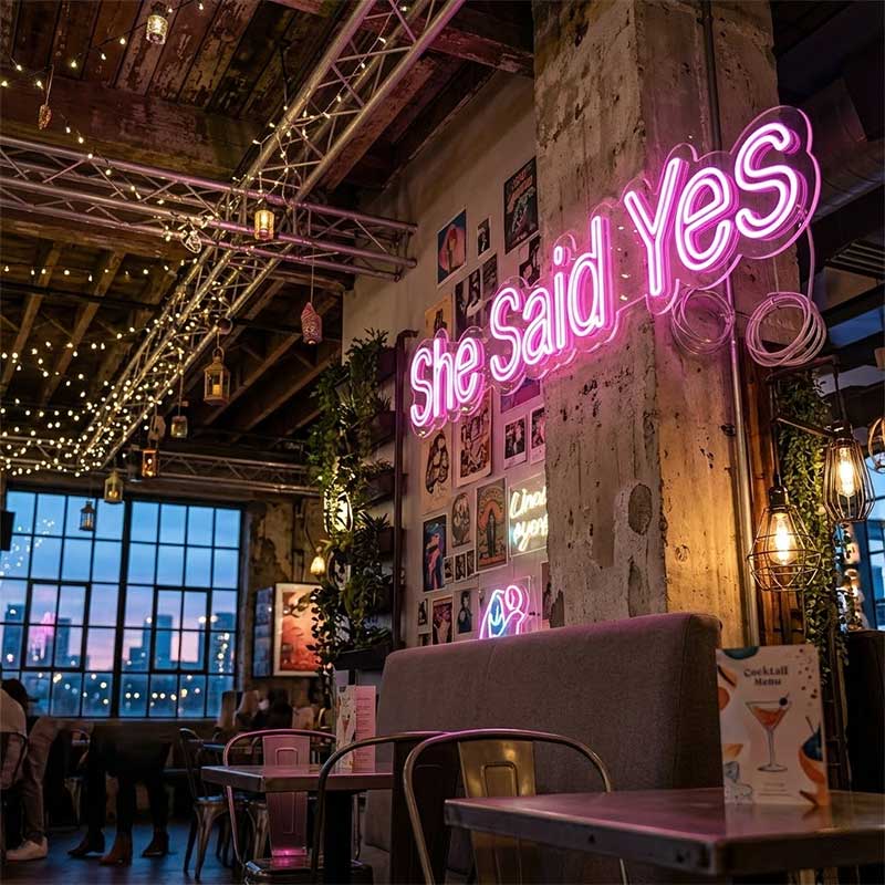She Said Yes – Custom LED Neon Sign 3
