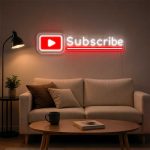 Subscribe Neon Sign – For YouTubers, Streamers & Creators