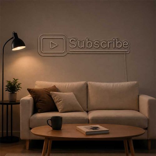 Subscribe Neon Sign – For YouTubers, Streamers & Creators