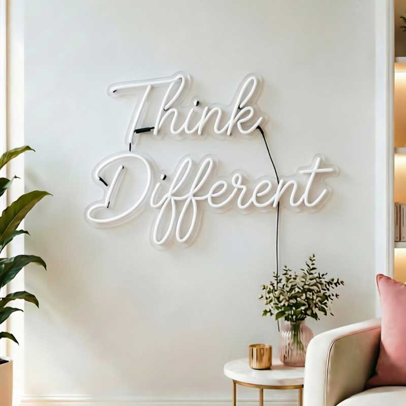 Think Different Neon Sign – LED Creative Statement Light 2