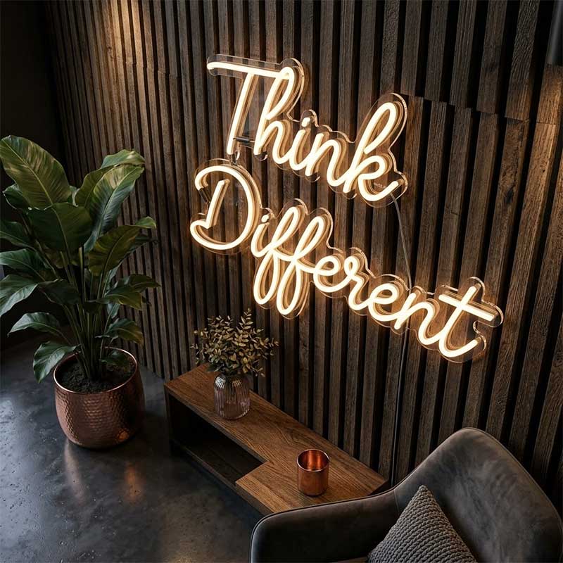 Think Different Neon Sign – LED Creative Statement Light 3