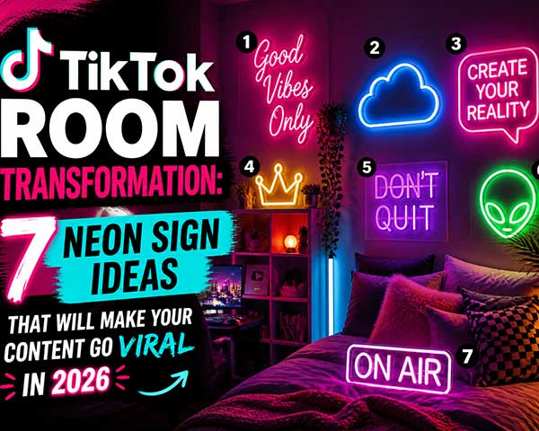 TikTok Room: 7 Neon Sign Ideas to Go Viral in 2026
