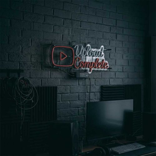 Upload Complete – YouTube Progress Neon