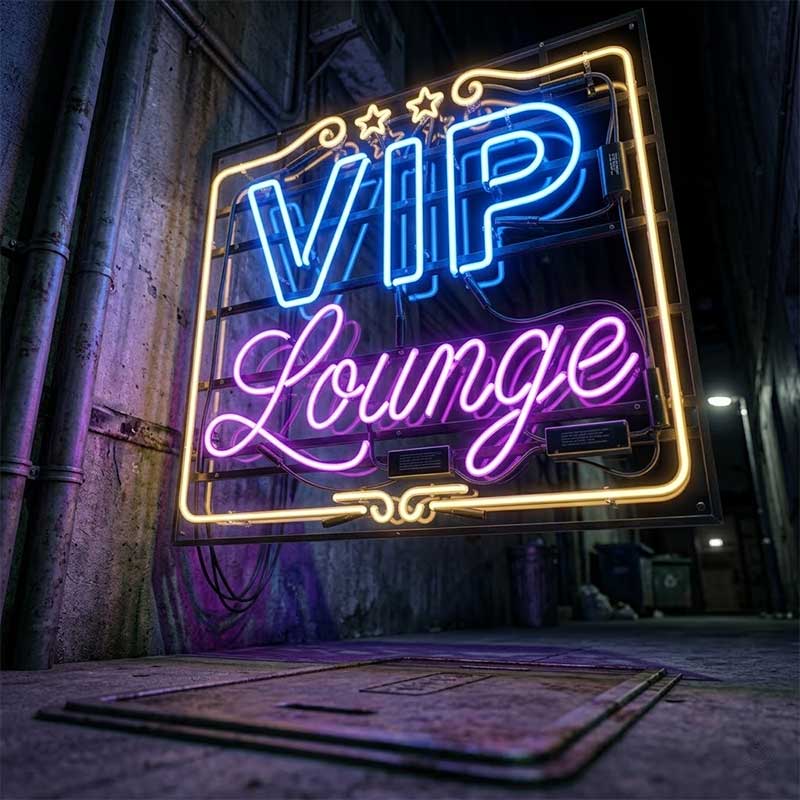 VIP Lounge Neon Sign – LED Exclusive Area Light 3