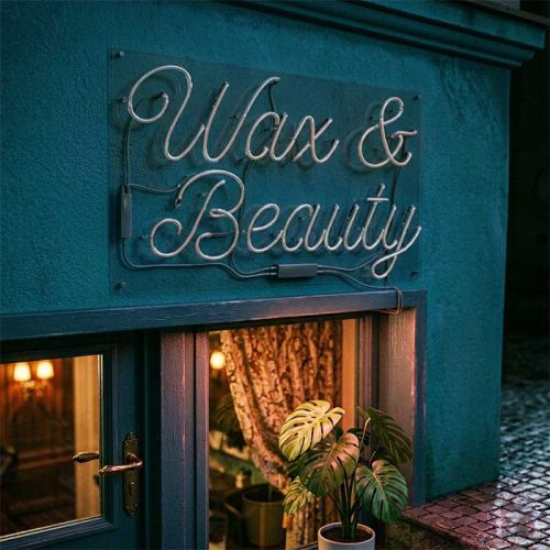 Wax & Beauty Neon Sign – LED Studio Light