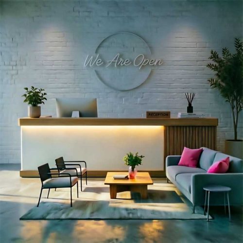 We Are Open Neon Sign – LED Storefront Light