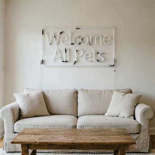 Welcome All Pets – Custom LED Neon Sign