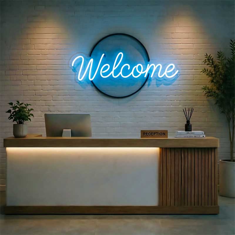 Welcome Neon Sign – LED Lobby 3