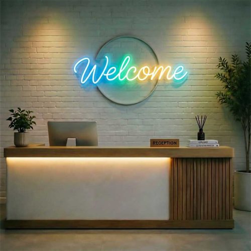 Welcome Neon Sign – LED Lobby