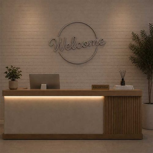 Welcome Neon Sign – For Home Business Entryway & Front Door