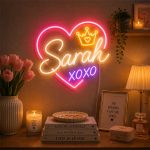 “XO Sarah” Custom Neon Sign – A Glowing Hug for Any Occasion 3