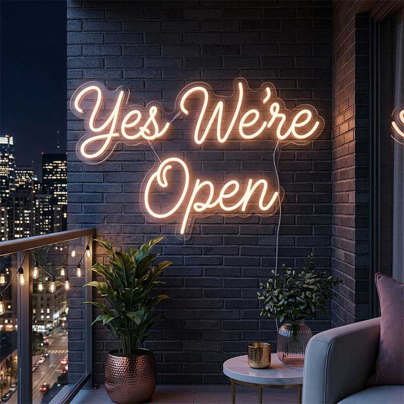 Yes We’re Open Neon Sign – Bright LED Storefront Light 3