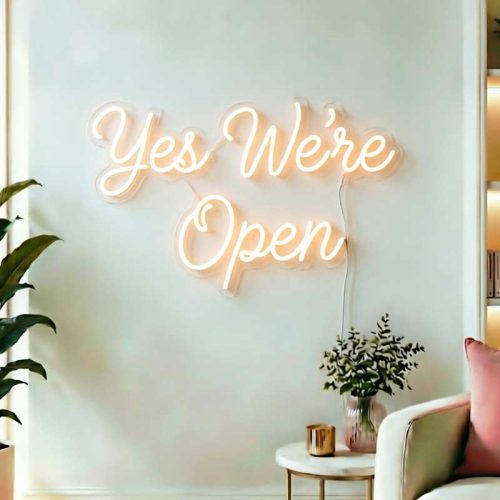 Yes We’re Open Neon Sign – Bright LED Storefront Light