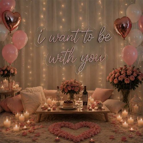 “You & Me Glow” – I Want to Be With You Neon Sign