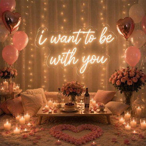 “You & Me Glow” – I Want to Be With You Neon Sign
