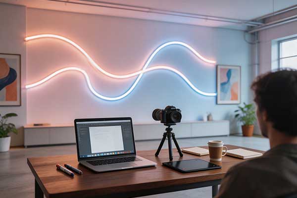 Flicker-Free LED Neon Signs for Content Creators