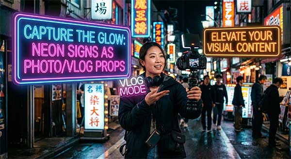 Neon Signs as Photography and Vlog Props: Elevate Your Visual Content