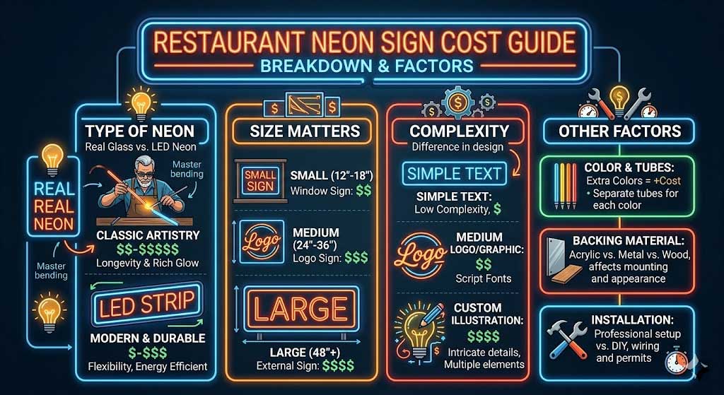 How Much Does a Restaurant Neon Sign Cost?