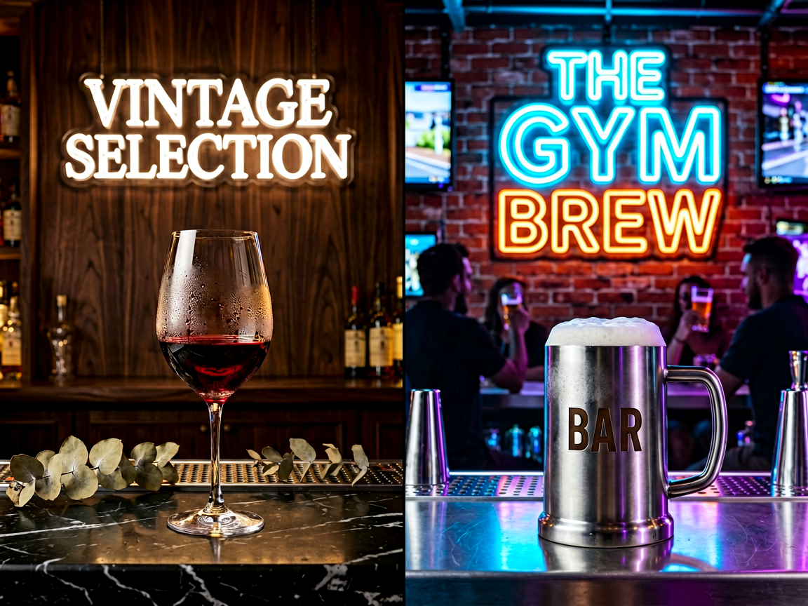 Wine Bar vs Sports Bar: Why They Need Different Neon Signs